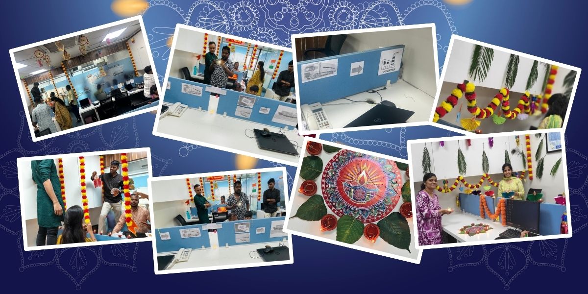 Celebrating Creativity: The Row Decoration Competition at Abhyansh Shipping Services